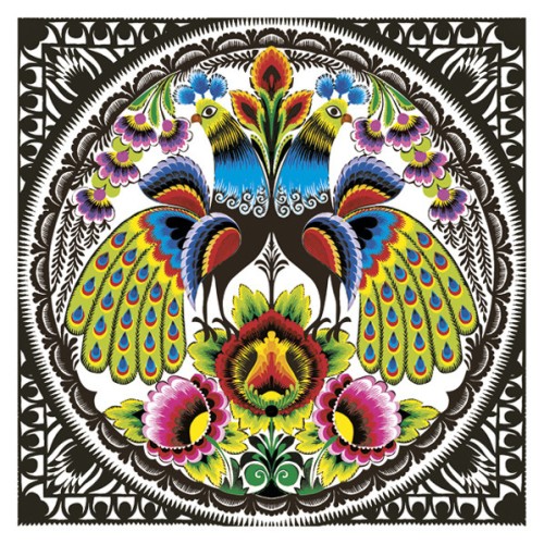 Animals Folk Peacocks napkin 20 pcs 33x33 cm