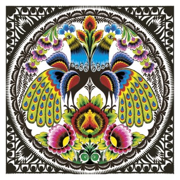 Animals Folk Peacocks napkin 20 pcs 33x33 cm