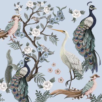 Animals Peacocks&Heron napkin 20 pcs 33x33 cm