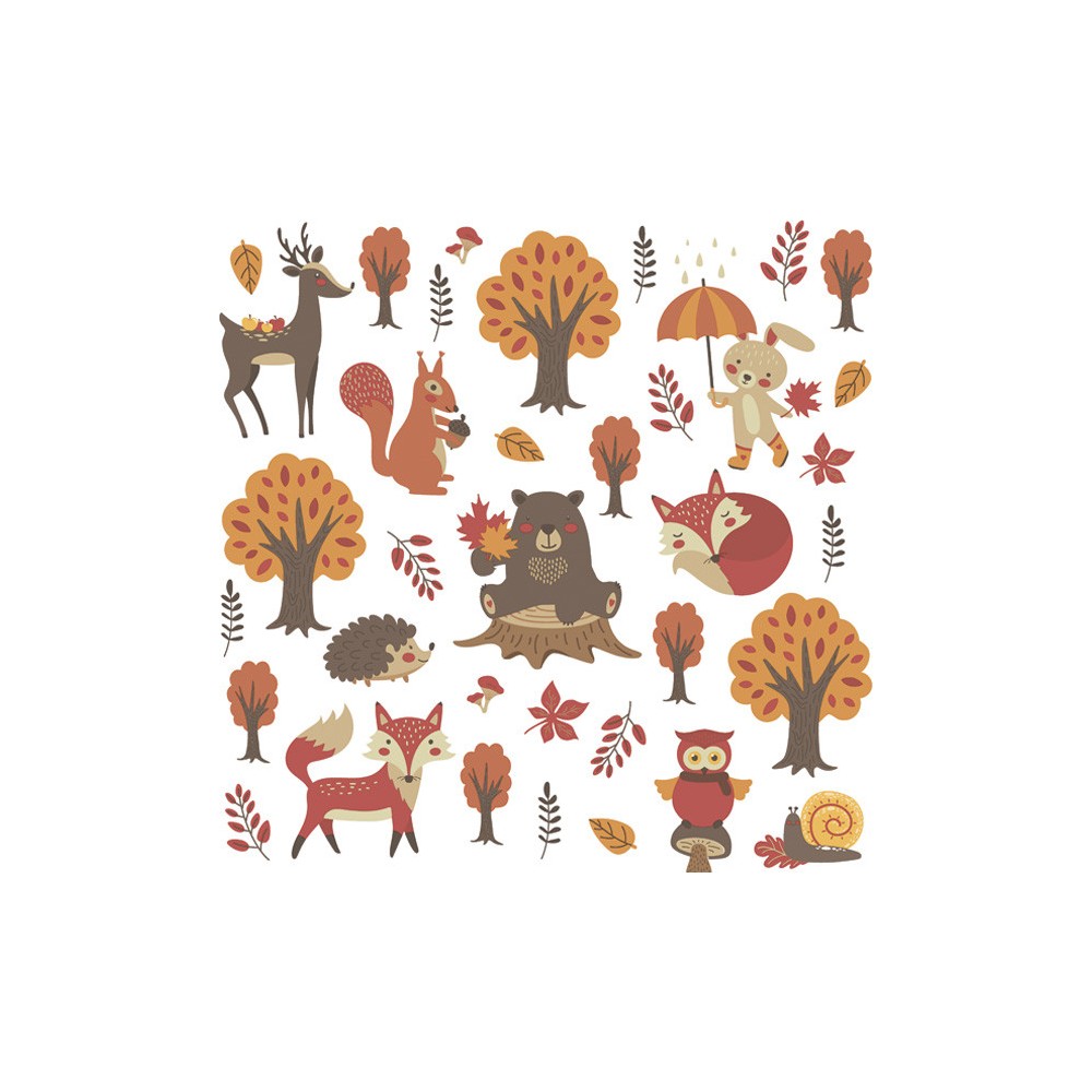 Animals Woodland napkin 20 pcs 33x33 cm