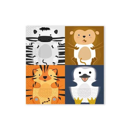 Animals Zoo napkin 20 pcs 33x33 cm FSC