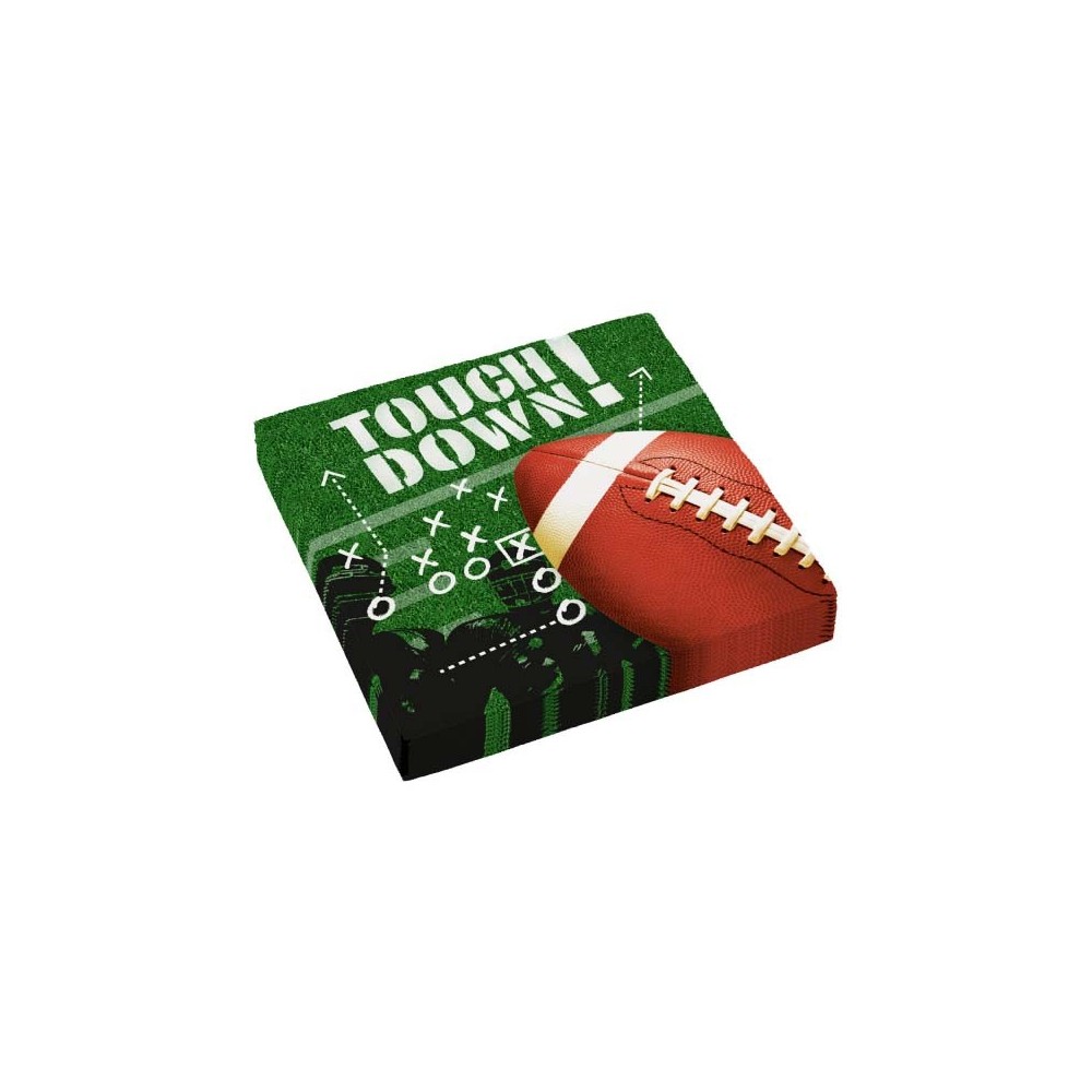 Sport Touchdown American football napkin, 16 pcs, 33x33 cm