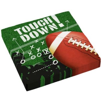 Sport Touchdown American football napkin, 16 pcs, 33x33 cm