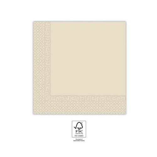 Colour Unicolour Beige Napkin 20 pcs 33x33 cm FSC