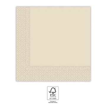 Colour Unicolour Beige Napkin 20 pcs 33x33 cm FSC