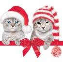 Christmas Christmas Hats Cat-themed napkin set of 20, 33x33 cm