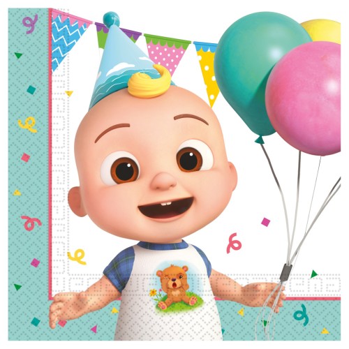 Cocomelon Birthday napkin 20 pcs 33x33 cm FSC