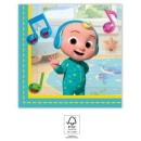 Cocomelon Music napkin 20 pcs 33x33 cm FSC