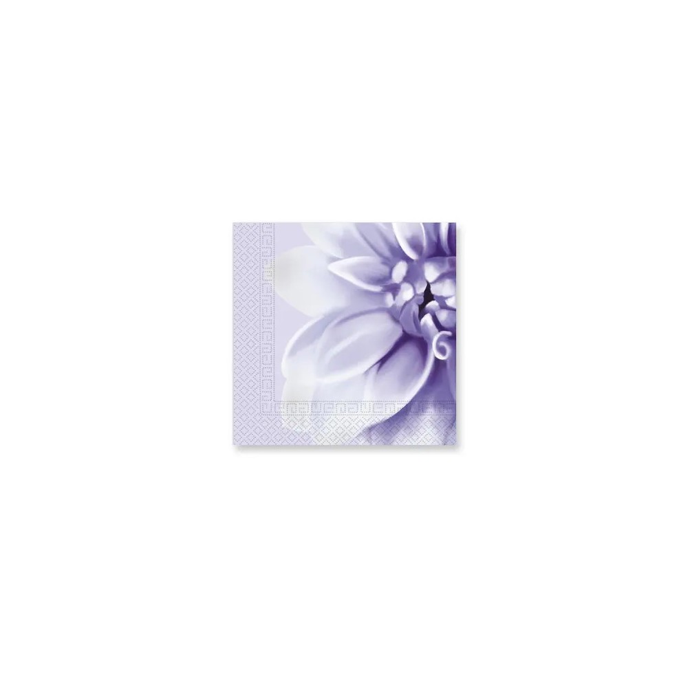 Flower Purple Dahlia napkin, 20 pcs, 33x33 cm