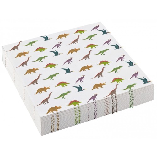 Dinosaur Happy  napkin set of 20, 25x25 cm
