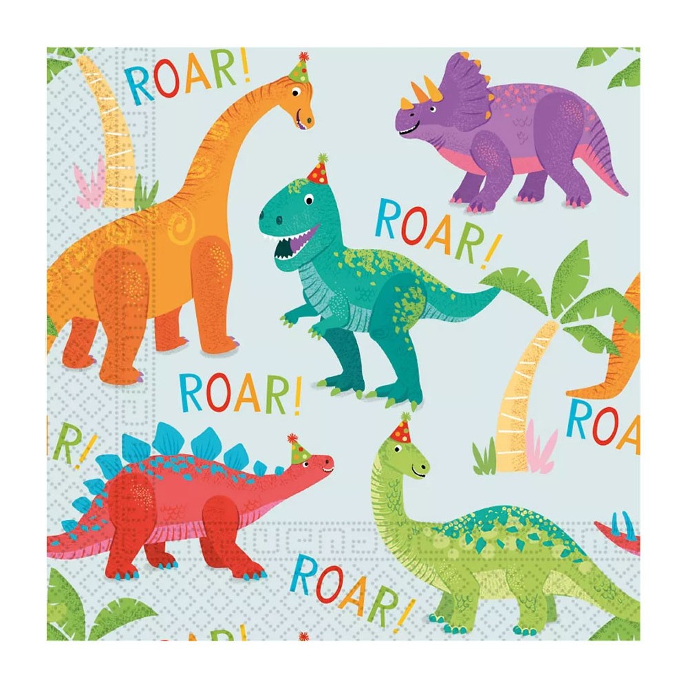 Dinosaur Party pack of 20 napkins 33x33 cm