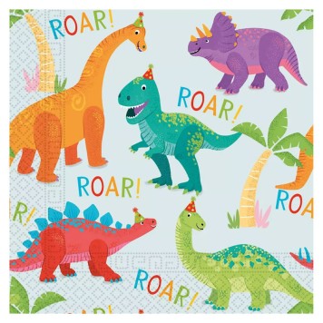 Dinosaur Party pack of 20 napkins 33x33 cm