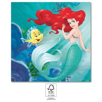 Disney Princess Ariel Curious napkin pack of 20 33x33 cm FSC