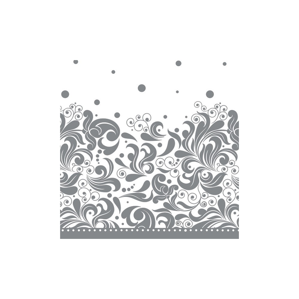 Colour Silver Decorative napkin pack of 20 33x33 cm