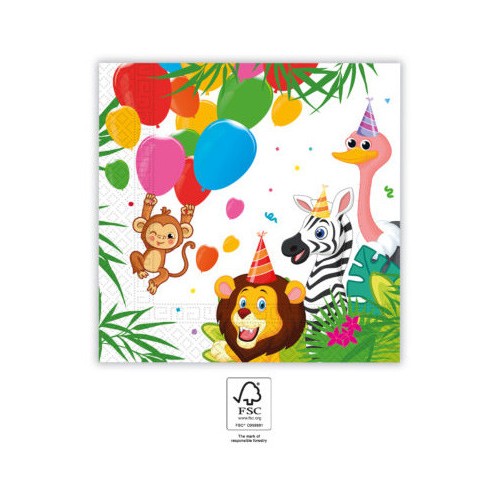 Jungle Balloons 20 pcs napkin 33x33 cm FSC