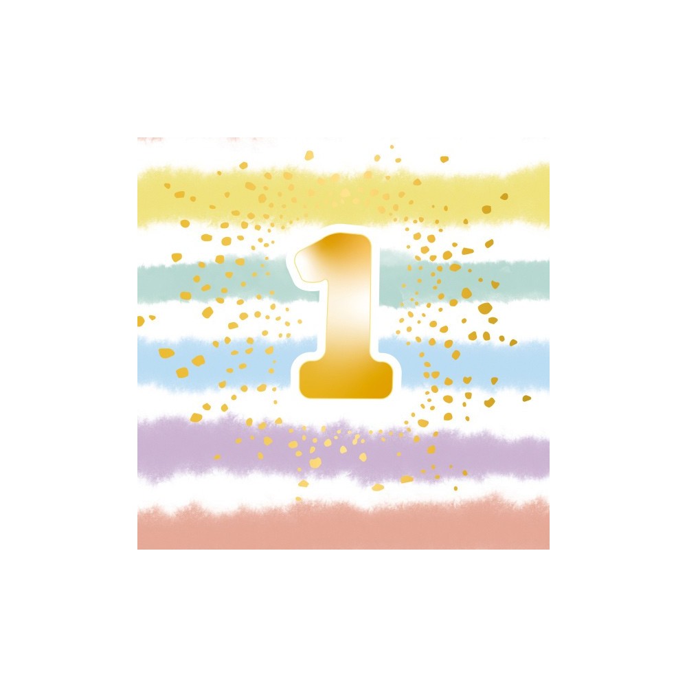 First Birthday Rainbow napkin 16 pcs 33x33 cm