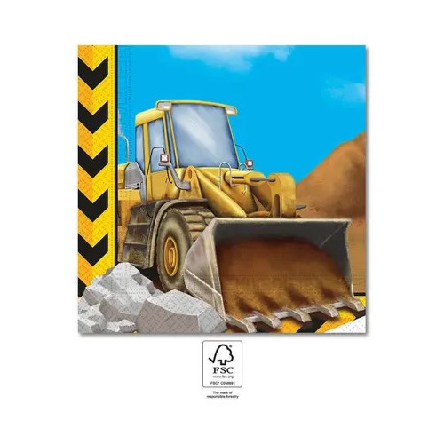 Construction Grabber napkin 20 pcs 33x33 cm FSC