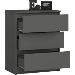 KOMODA K60 3SZ CLP GRAFIT SZARY