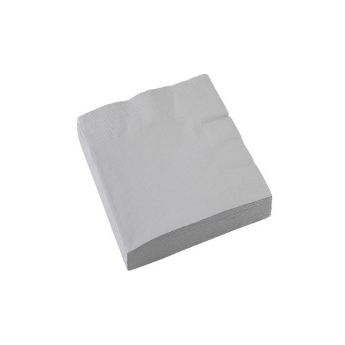 Colour Silver Silver napkins 20 pcs 33x33 cm