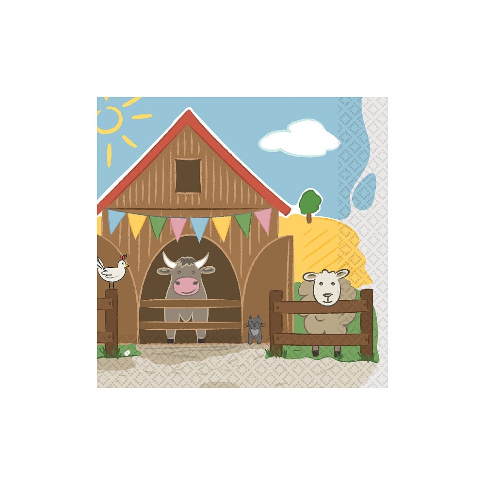 Farm  Party napkin set of 16 33x33 cm