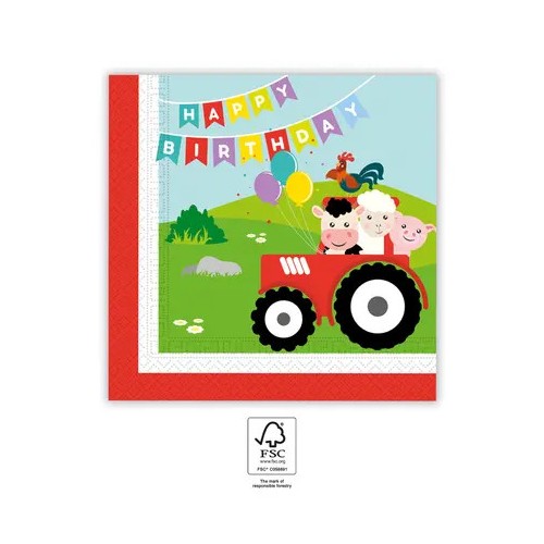 Farm  Party napkin set 20 pcs 33x33 cm FSC