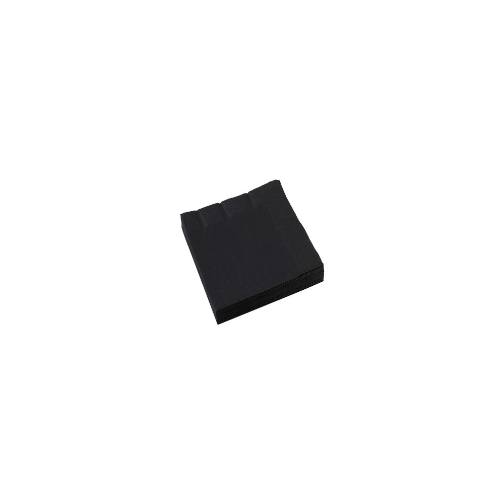 Colour Black Black napkin pack of 20, 33x33 cm