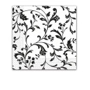 Flower Arabesque Black Black Patterned Napkin 20 pcs 33x33 cm FSC