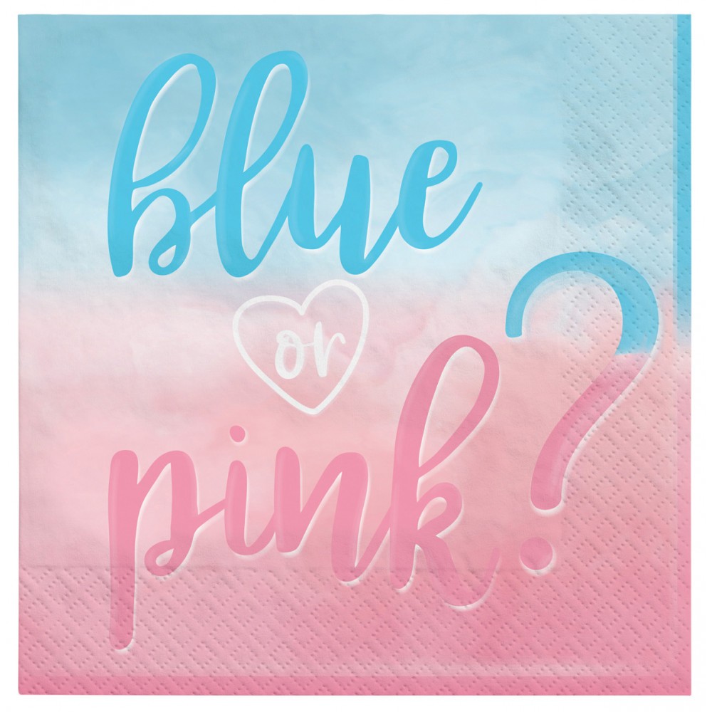 Boy or Girl The Big Reveal 16-piece napkin 33x33 cm