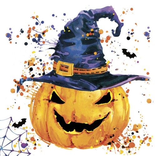 Halloween Creepy Pumpkin napkin, set of 20, 33x33 cm
