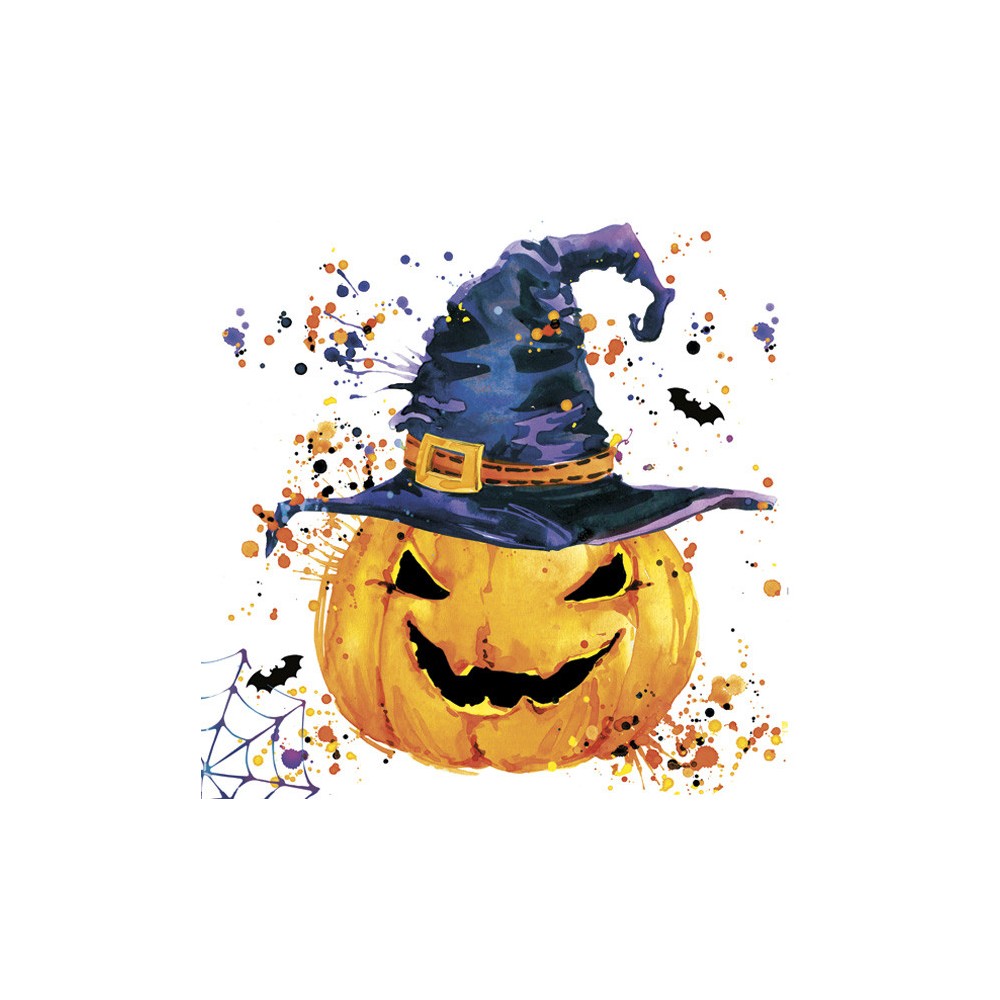Halloween Creepy Pumpkin napkin, set of 20, 33x33 cm