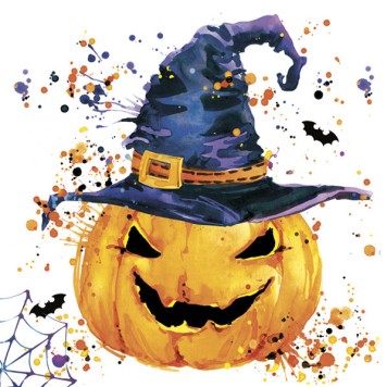 Halloween Creepy Pumpkin napkin, set of 20, 33x33 cm