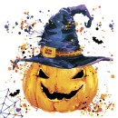 Halloween Creepy Pumpkin napkin, set of 20, 33x33 cm