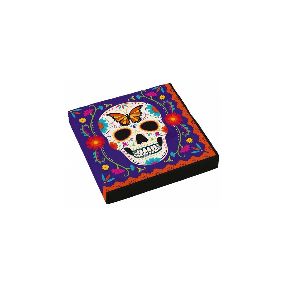 Halloween Day Of The Dead napkin set of 16 33x33 cm