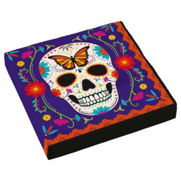 Halloween Day Of The Dead napkin set of 16 33x33 cm