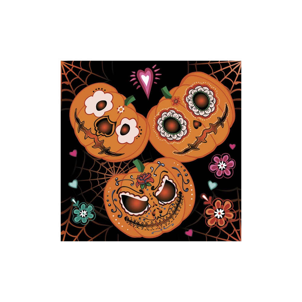 Halloween Mexican Pumpkins napkin, set of 20, 33x33 cm