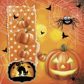 Halloween Scary napkin, set of 20, 33x33 cm
