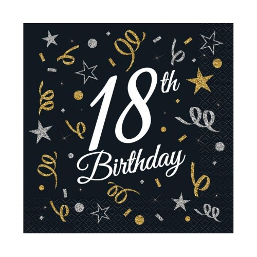 Happy Birthday B&C  Happy Birthday 18 napkins 20 pcs 33x33 cm