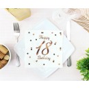Happy Birthday B&C White Happy Birthday 18 Napkin Pack of 20 33x33 cm