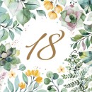 Happy Birthday Floral Frame Happy Birthday 18 Napkins 20 pcs 33x33 cm