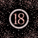 Happy Birthday 18 Rose Gold Napkins 20 pcs 33x33 cm