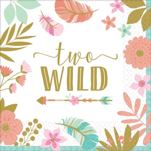 Happy Birthday Boho Happy Birthday 2 Napkins Pack of 16 33x33 cm