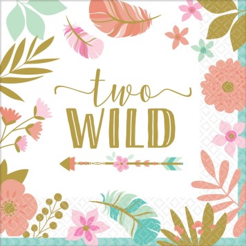 Happy Birthday Boho Happy Birthday 2 Napkins Pack of 16 33x33 cm