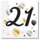 Happy Birthday Milestone Happy Birthday 21 Napkin 20 pcs 33x33 cm