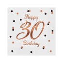 Happy Birthday B&C White Happy Birthday 30 napkins 20 pcs 33x33 cm