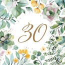 Happy Birthday Floral Frame Happy Birthday 30 napkins 20 pcs 33x33 cm