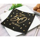 Happy Birthday B&C Gold Happy Birthday 50 Napkin 20 pcs 33x33 cm