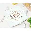 Happy Birthday B&C White Happy Birthday 50 Napkins 20 pcs 33x33 cm
