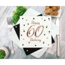 Happy Birthday B&C White Happy Birthday 60 napkin pack of 20 33x33 cm