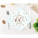 Happy Birthday B&C White Happy Birthday 60 napkin pack of 20 33x33 cm