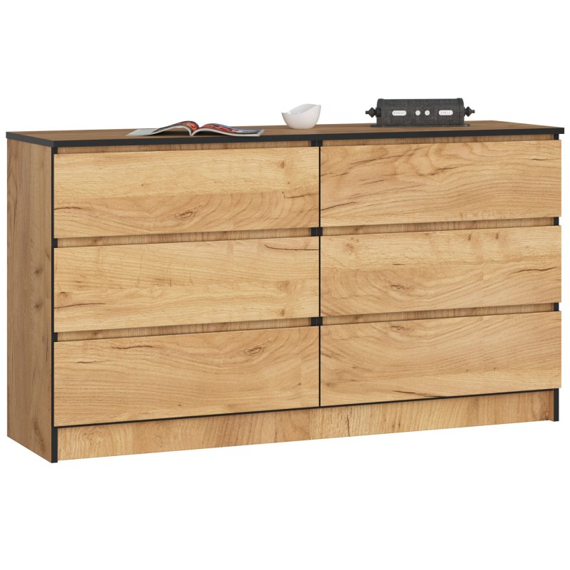 KOMODA K140 6SZ CLP DĄB CRAFT KOMODA K140 6SZ CLP DĄB CRAFT